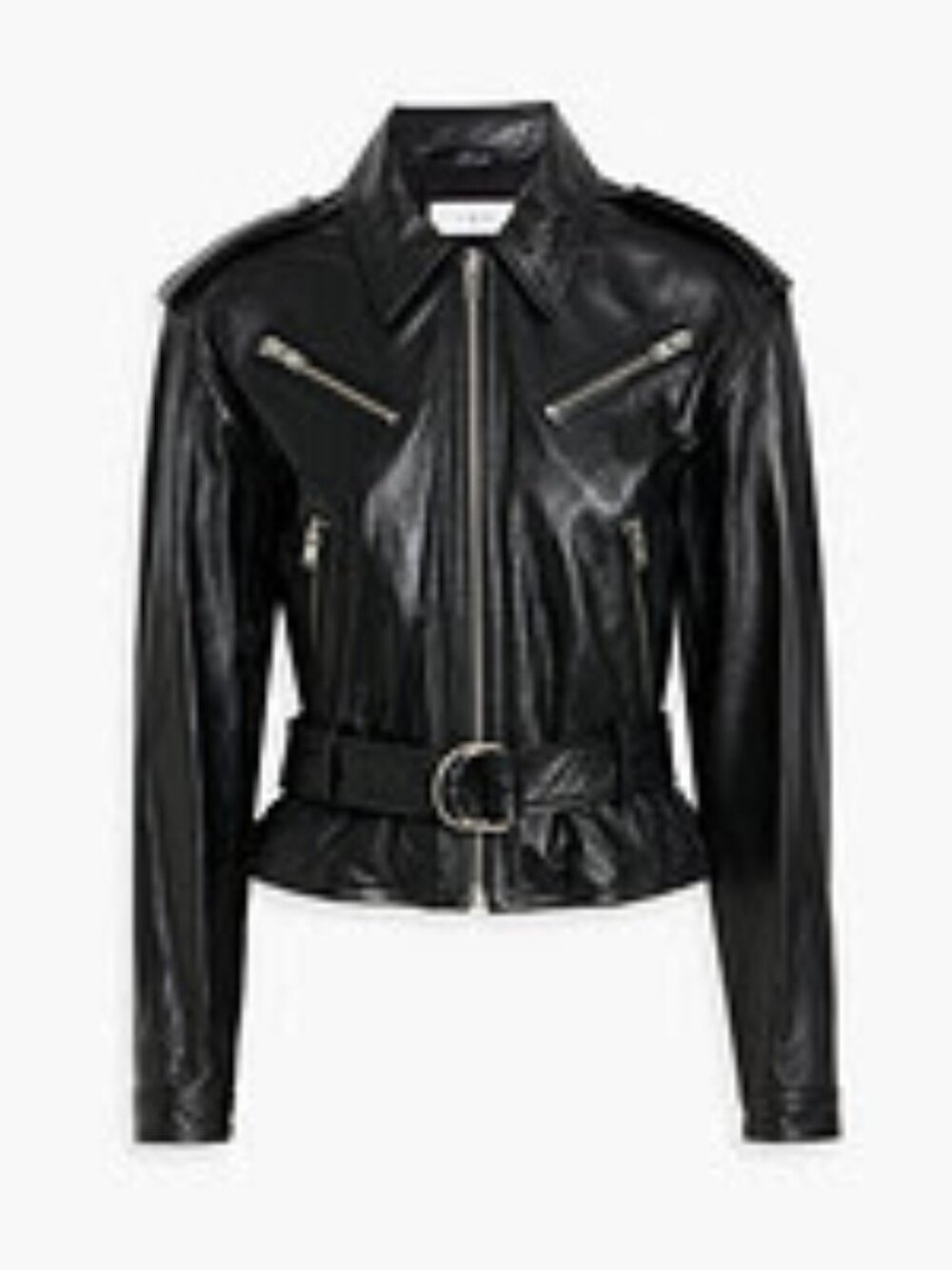 IRO Leom Belted Leather Biker Jacket – Black, FR34 (US 2) NWT
